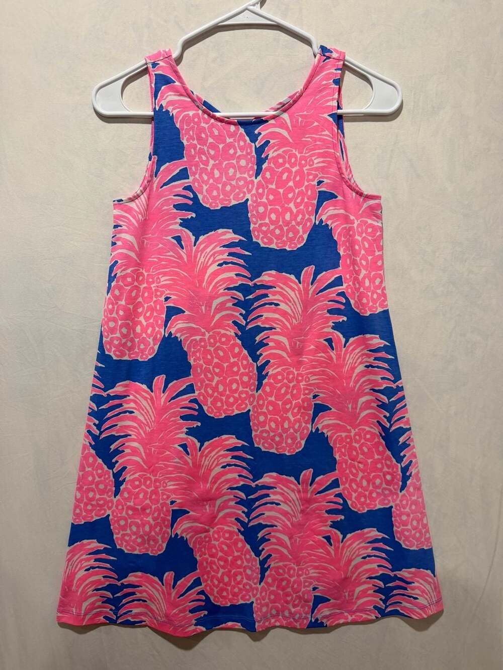 Lilly Pulitzer Kristen Swing Dress in Blue Haven Little Flamenco Pineapple XXS